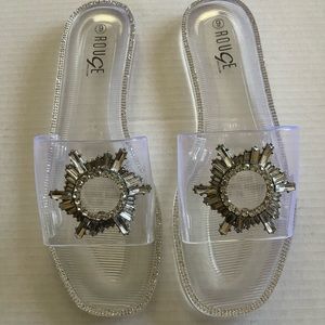 Clear Rhinestone Sandals
